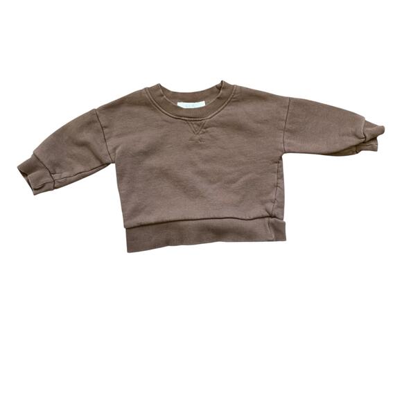 Kendi by Colored Organics Brown Crewneck Sweatshirt - Picture 6 of 6